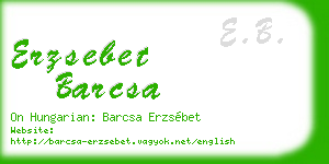 erzsebet barcsa business card